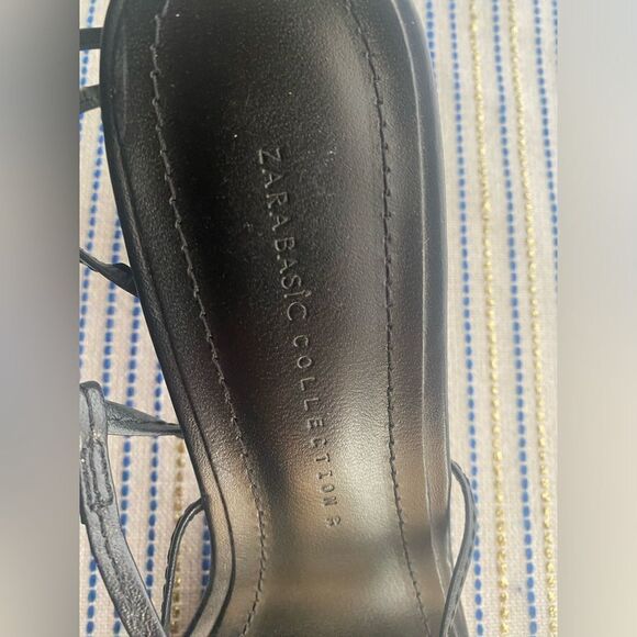 Zara black high shoes with thin straps size 39 - Picture 9 of 11